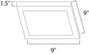 Foto para Wafer LED Wall/Flush Mount BZ White Acrylic PCB LED 9"x9"x0.5"