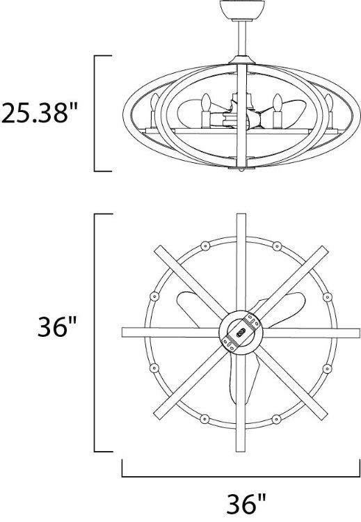 Foto para Bodega Bay LED 8-Light Fan APAR CA LED