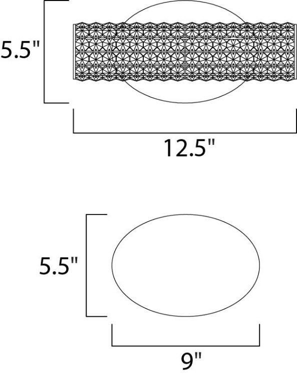 Foto para Meteor LED Bath Vanity RG Beveled Crystal PCB LED 12.5"x5.5"