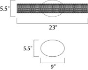 Foto para Meteor LED Bath Vanity RG Beveled Crystal PCB LED 23"x5.5"