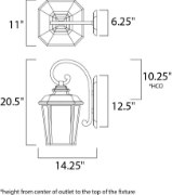 Foto para Radcliffe 1-Light Large Outdoor Wall BO Weathered Frost MB Incandescent Incandescent