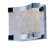 Foto para Curl LED 1 Light Wall Sconce PC Rough Rolled Piastra -style Glass PCB LED (OA HT 3.25")