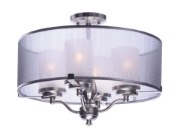 Picture of Lucid 4-Light Semi-Flush Mount SN Organza Fabric + Gla MB Incandescent Incandescent (OA HT 14.5") (CAN 4.75"x4.75"x1")