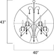 Picture of Orbit 12-Light Pendant ARPN CA Incandescent E12 Incandescent (CAN 5"x5"x1")36" Chain