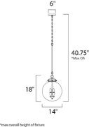 Foto para Retro 3-Light Pendant PN Clear Glass CA Incandescent E12 Incadescent (OA HT 21.5"-80.75") (CAN 5"x5"x0.75")36" Chain