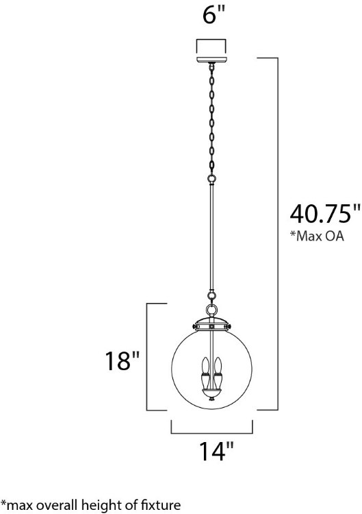 Foto para Retro 3-Light Pendant PN Clear Glass CA Incandescent E12 Incadescent (OA HT 21.5"-80.75") (CAN 5"x5"x0.75")36" Chain