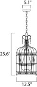 Picture of Gisele 4-Light Pendant ATR MB Incandescent Incandescent 36" Chain