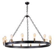 Foto para Noble 14-Light Chandelier BKNAB MB Incandescent Incandescent 36" Chain