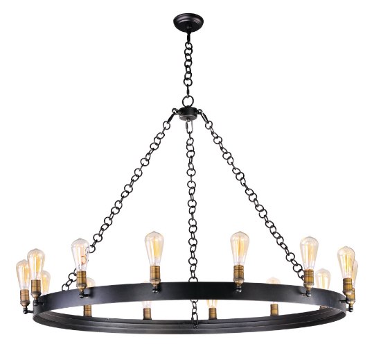 Foto para Noble 14-Light Chandelier BKNAB MB Incandescent Incandescent 36" Chain