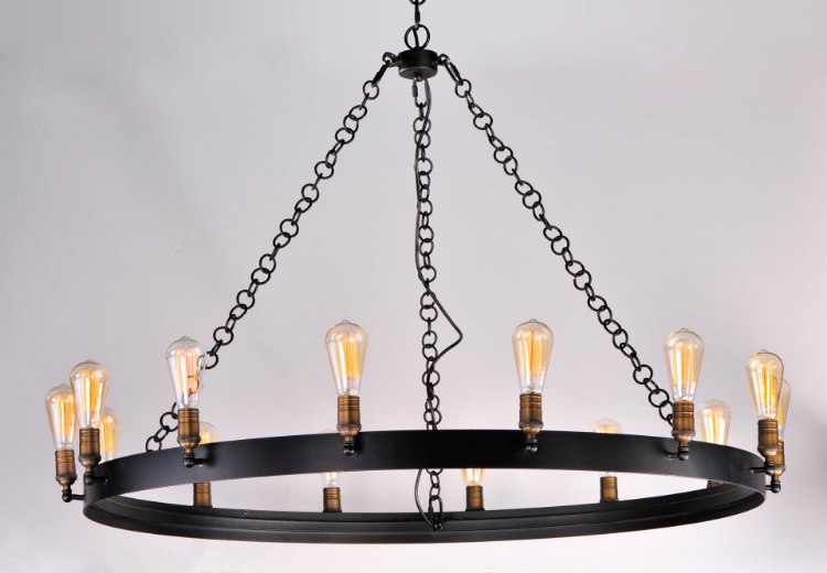 Foto para Noble 14-Light Chandelier BKNAB MB Incandescent Incandescent 36" Chain