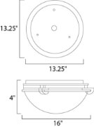 Foto para Malaga 3-Light Flush Mount SN Frosted Glass MB Incandescent Incandescent