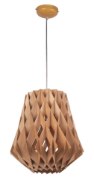 Foto para Horgen 1-Light Pendant UD Wood MB Incandescent Incandescent 14"x14"x15" (OA HT 17"-135") (CAN 3.25"x3.25"x1.75")