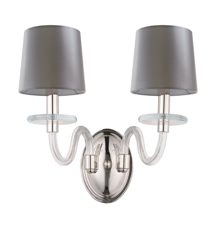 Foto para Venezia 2-Light Wall PN Clear Fabric CA Incandescent E12 Incandescent