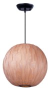 Foto para Norwood 1-Light Pendant BK Wood Veneer GU24 Fluorescent Fluorescent 20"x20"x20" (OA HT 140") (CAN 5.1"x5.1"x1.7")