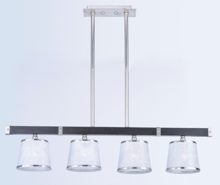 Foto para Maritime 4-light Linear Pendant WEPN Fiber Fabric MB Incandescent Incandescent (OA HT 10"-53.25") (CAN 11"x5.25"x1")