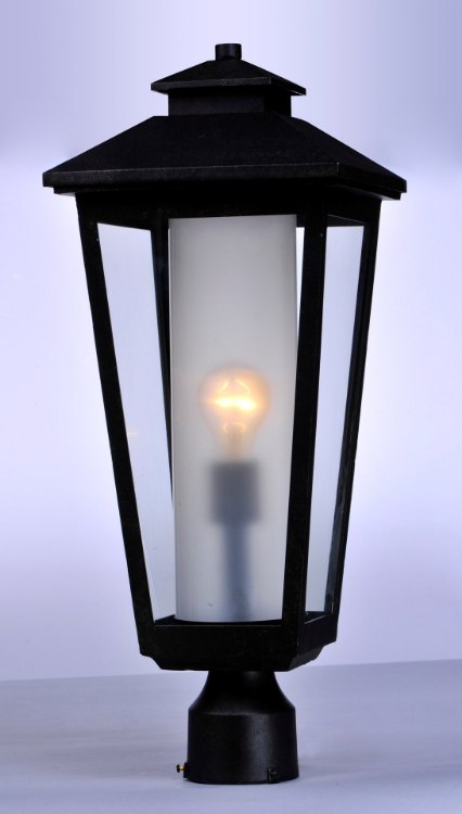 Foto para Aberdeen 1-Light Outdoor Post AT Clear/Frosted Glass MB Incandescent Incandescent
