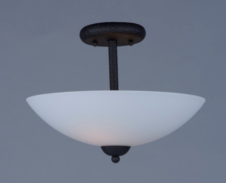 Foto para Taylor 2-Light Semi-Flush Mount TXB Satin White Opal Glass MB Incandescent Incandescent (CAN 5"x5"x1")