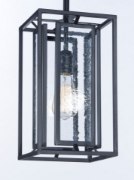 Picture of Era 1-Light Pendant BK Seedy Seedy Glass MB Incandescent Incandescent 7.75"x7.75"x13.75" (OA HT 21"-45.5") (CAN 5"x5"x1.25")