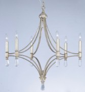 Foto para Regal 6-Light Pendant SG Clear CA Incandescent Incandescent (OA HT 32.5"-71.75") (CAN 5"x5"x1")36" Chain