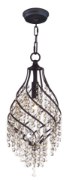 Foto para Twirl 1-Light Pendant OI Cognac CRYSTAL CA Incandescent Incandescent 7.5"x7.5"x17.5" (OA HT 22.5"-59.5") (CAN 5"x5"x1.25")36" Chain