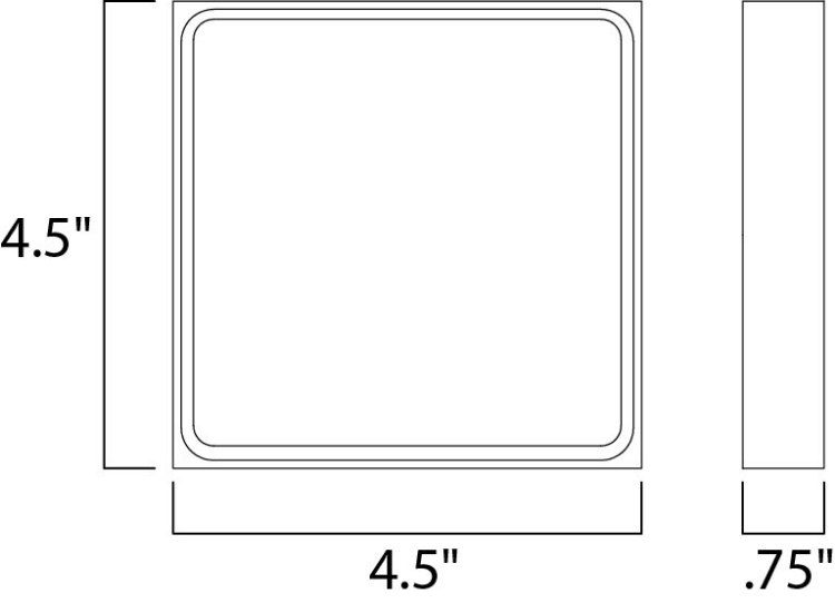 Foto para 8W Alumilux LED Outdoor Wall Sconce SA PCB LED 4.5"x4.5"