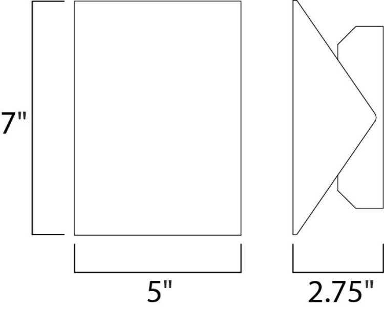 Foto para 8W Alumilux LED Outdoor Wall Sconce SA PCB LED 5"x7"