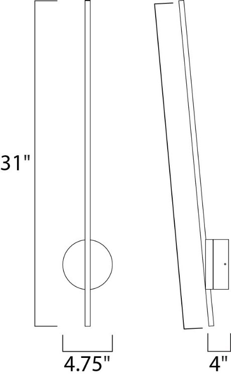 Foto para 7W Alumilux LED Outdoor Wall Sconce SA PCB LED 4.75"x31"