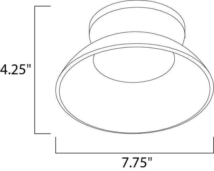 Foto para 7.5W Alumilux LED Flush/Wall Mount WT PCB LED