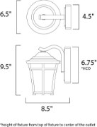 Foto para Balboa DC EE 1-Light Mini Outdoor Wall CO Lace GU24 Fluorescent Fluorescent