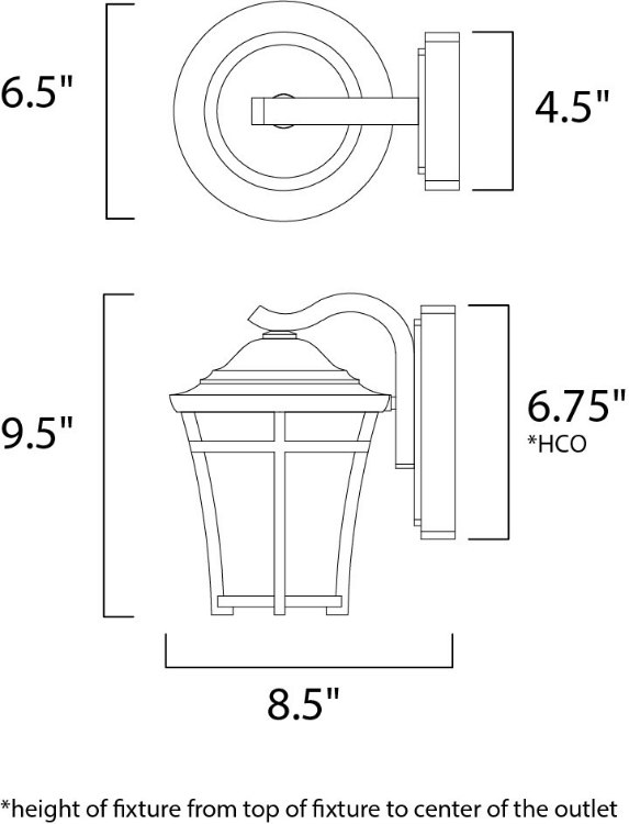 Foto para Balboa DC EE 1-Light Mini Outdoor Wall CO Lace GU24 Fluorescent Fluorescent