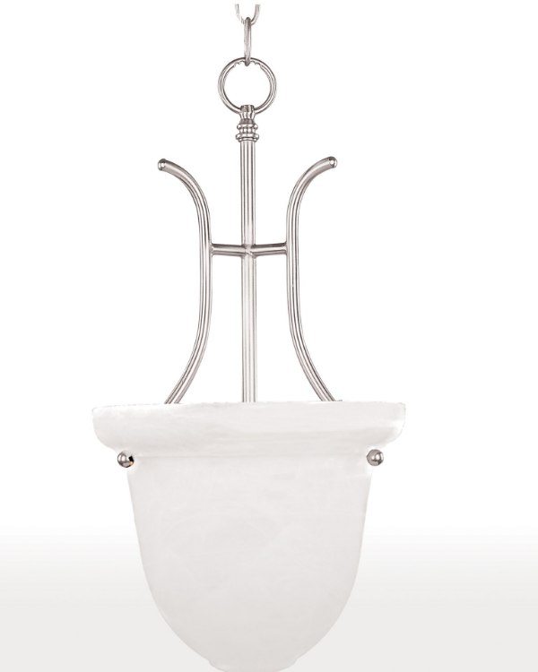 Picture of Malaga 1-Light Entry Foyer Pendant SN Marble Frosted Glass MB Incandescent Incandescent 36" Chain