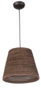 Foto para Java 1-Light Pendant BK Recycled Cardboard MB Incandescent Incandescent 17.25"x17.25"x14" (OA HT 16"-134") (CAN 5.1"x5.1"x1.7")