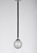 Picture of Atom 1-Light Pendant BKPN White Opal Glass CA Incandescent (OA HT 86.25")