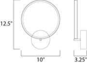 Foto para 5.4W Hoops LED Wall Sconce PC Acrylic PCB LED (CAN 4.7"x4.7"x1.6")