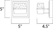 Picture of 3W Volt LED 2-Light Bath Vanity BZ Etched/Bubble