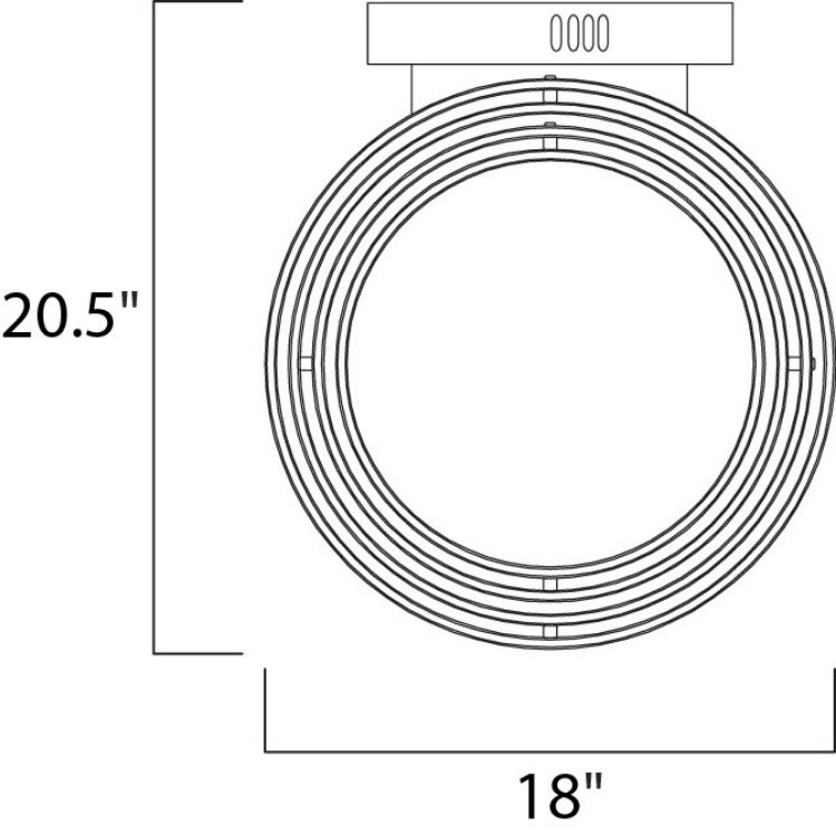 Foto para 52.2W Gyro LED Pendant MW Acrylic PCB LED 18"x18"x20.5"