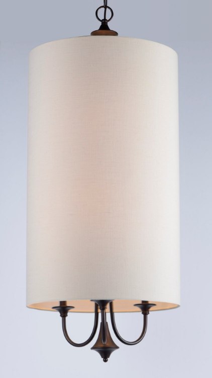 Picture of Bongo 6-Light Pendant OI Linen Fabric MB Incandescent Incandescent (OA HT 43.25"-79.25")36" Chain