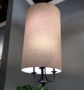 Foto para Bongo 6-Light Pendant OI Linen Fabric MB Incandescent Incandescent (OA HT 43.25"-79.25")36" Chain