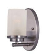 Picture of Corona 1-Light Wall Sconce PC Frosted Frosted Glass MB Incandescent Incandescent