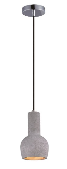 Foto para Crete 1-Light Pendant PC Concrete GU10 LED 6"x6"x10.5" (OA HT 130.25")