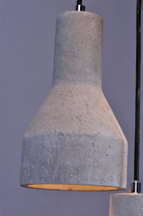 Foto para Crete 1-Light Pendant PC Concrete GU10 LED 6"x6"x10.75" (OA HT 130.5")