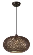 Foto para Bali 1-Light Chandelier Hemp String MB Incandescent Incandescent 15.75"x15.75"x10" (OA HT 131") (CAN 5"x5"x1.25")