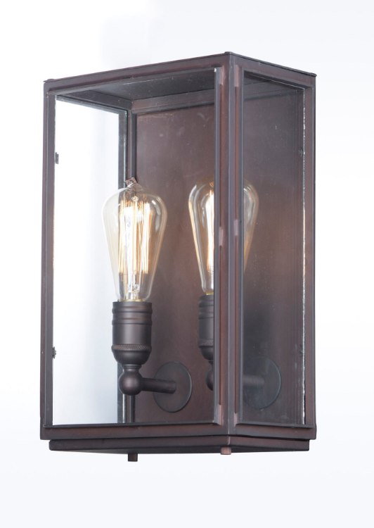 Foto para Pasadena 2-Light Outdoor Wall Lantern OI Clear Glass MB Incandescent Incandescent