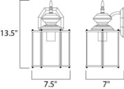 Picture of 1-Light Outdoor Wall Mount OI Clear MB Incandescent