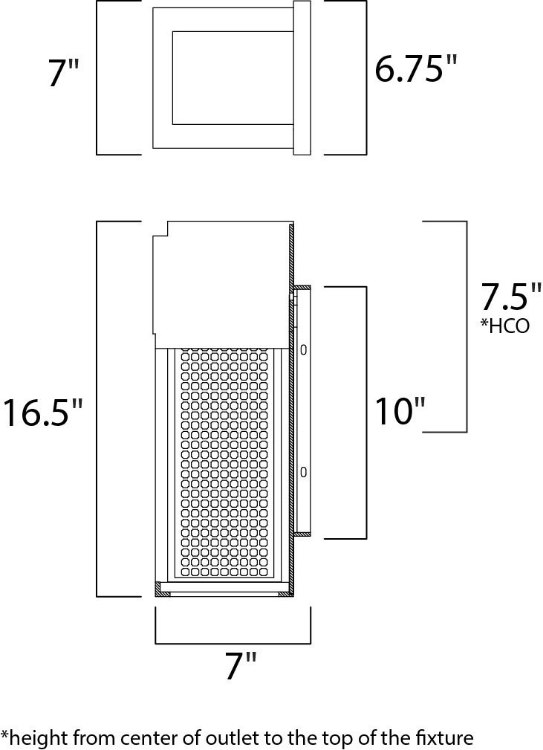 Foto para Townhouse LED Outdoor Wall Sconce GBZRG Stainless Steel PCB LED 7"x16.5"
