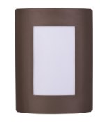 Foto para View EE 1-Light Wall Sconce Wet BZ White Polycarbonate GU24 Fluorescent Fluorescent 8"x10.75"