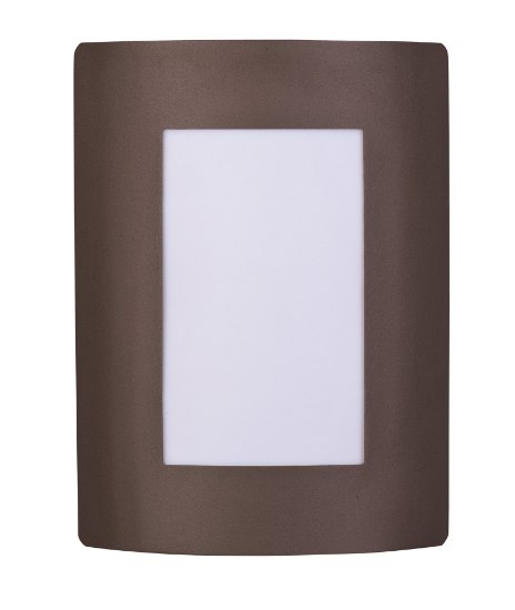 Foto para View EE 1-Light Wall Sconce Wet BZ White Polycarbonate GU24 Fluorescent Fluorescent 8"x10.75"