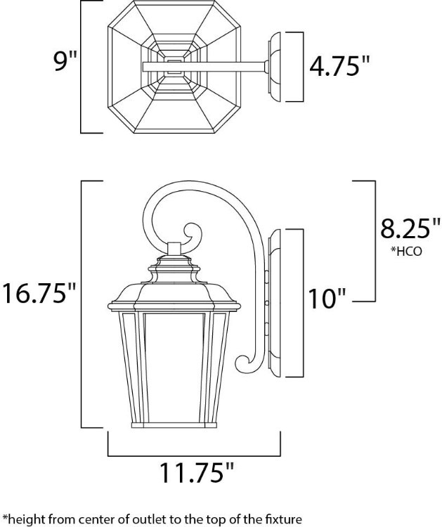 Foto para Radcliffe LED 1-Light Medium Outdoor Wall BO Weathered Frost GU24 LED