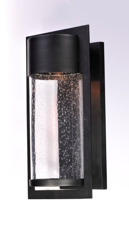 Foto para Focus LED 1-Light Round Outdoor Wall BK Bubble Glass Glass PCB LED 7"x14.5"