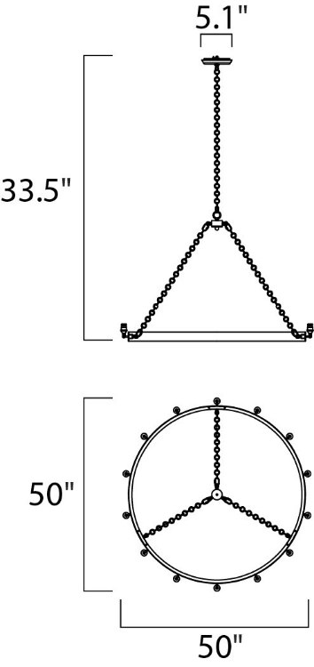 Foto para Noble 14-Light Chandelier w/Bulbs BKNAB MB ST64 Incandescent Incandescent 36" Chain
